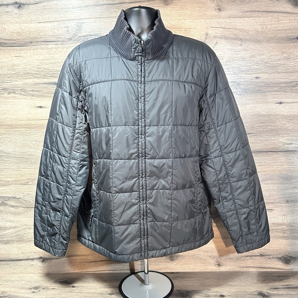 L.L.Bean  Jacket Men‎ XL  Quilted Full Zip Black Lightweight